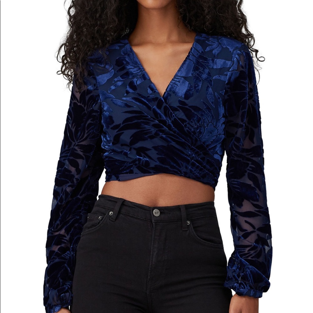 Hutch Velvet Claudia Crop Top